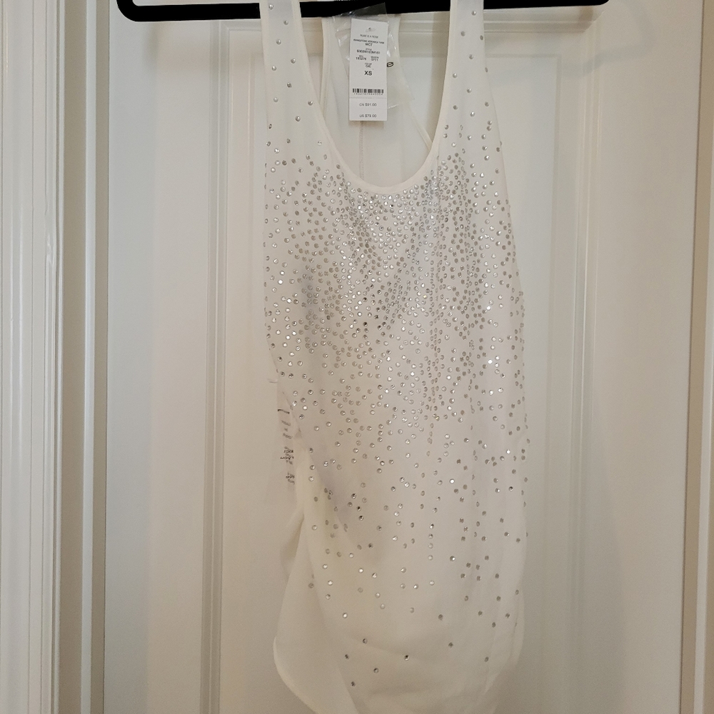 BEBE RHINSTONE TANK